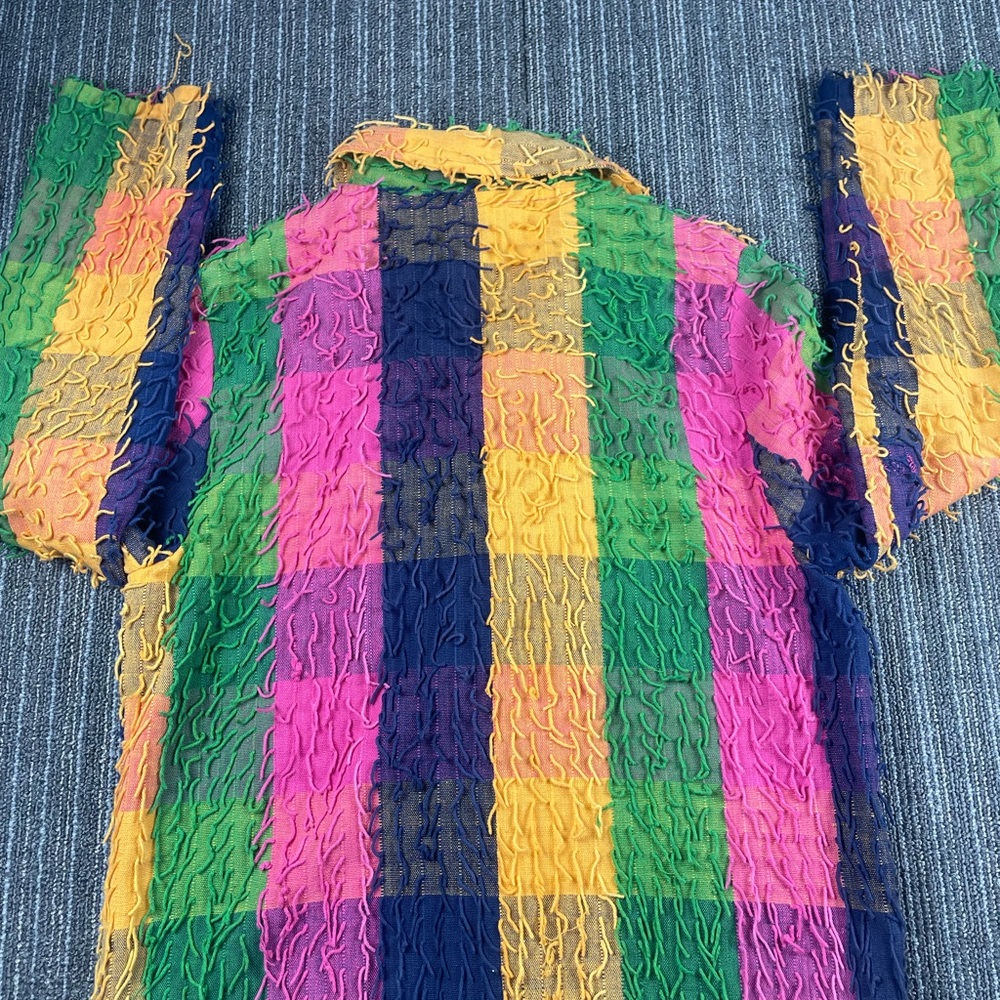 Vibrant Multicolor Button Down Jacket - image 7